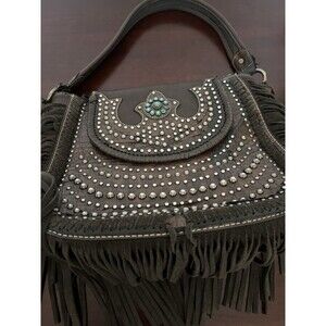 Montana West Fringe Crossbody Purse bag Brown with 60's Hippie style